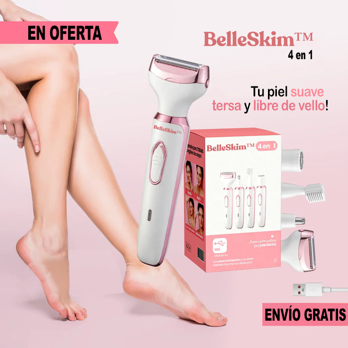 BelleSkim™ 4 en 1 Elimina el vello en minutos — sin cortes, sin irritación y sin gastar en depilaciones costosas.