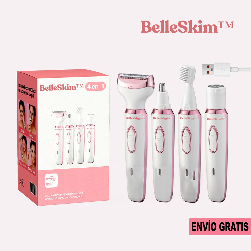 BelleSkim™ 4 en 1 Elimina el vello en minutos — sin cortes, sin irritación y sin gastar en depilaciones costosas.